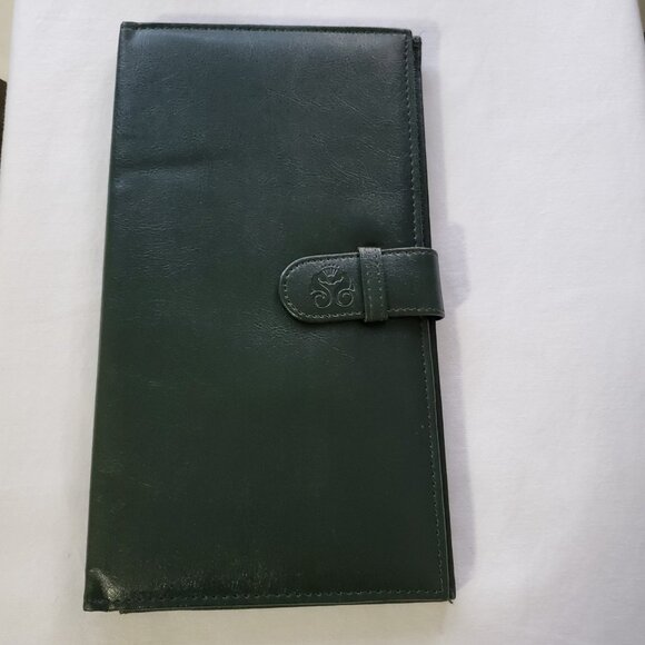 Crystal Cruise Lines Dark Green Faux Leather Passport Travel Wallet / Organizer - Picture 8 of 9